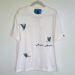 Jungles Jungles Shirt Mens XL Embroidered Butterfly Tee Tshirt Streetwear NEW